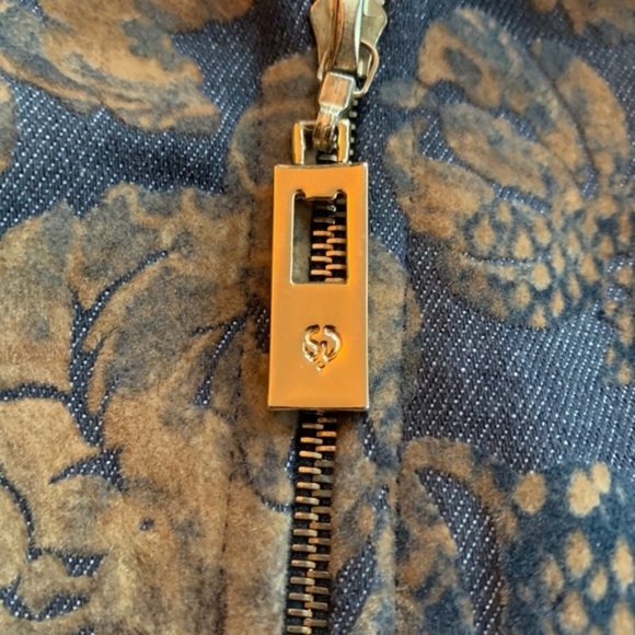 St. John Sport Floral Jacket Gray with Fall Colors - Picture 4 of 8